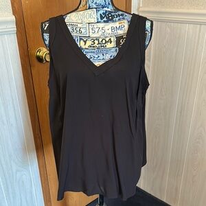 Torrid Black Sleeveless V-Neck Top